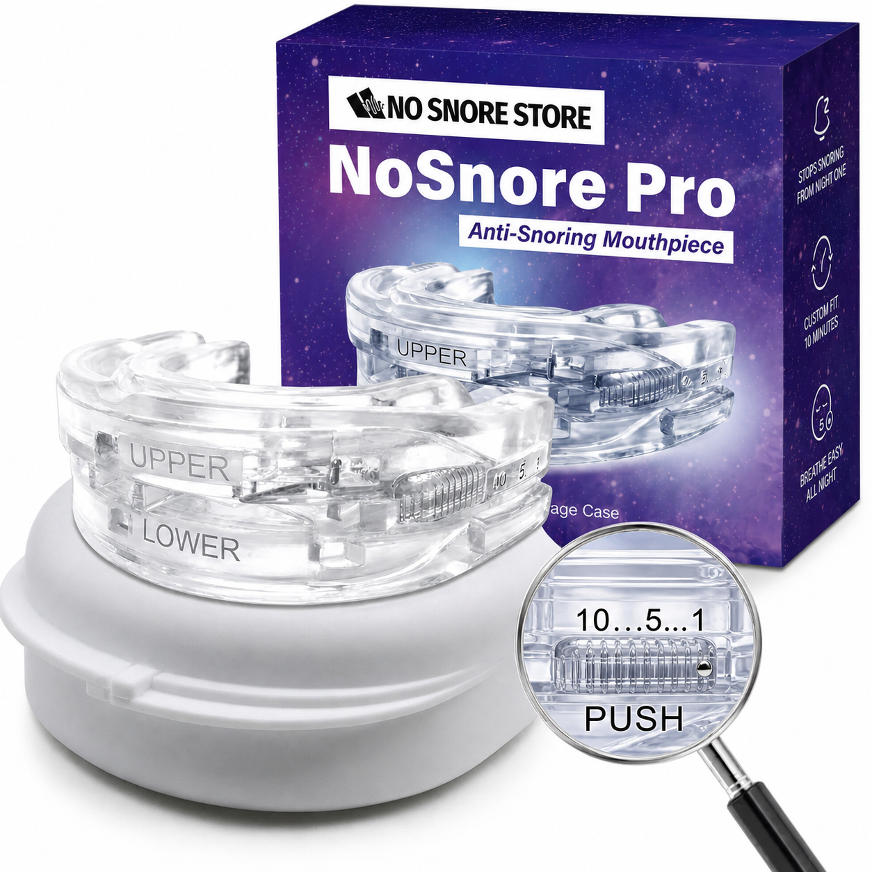 NoSnore Pro™ Anti-Snoring Mouthpiece - Stop Snoring Sleep Aid