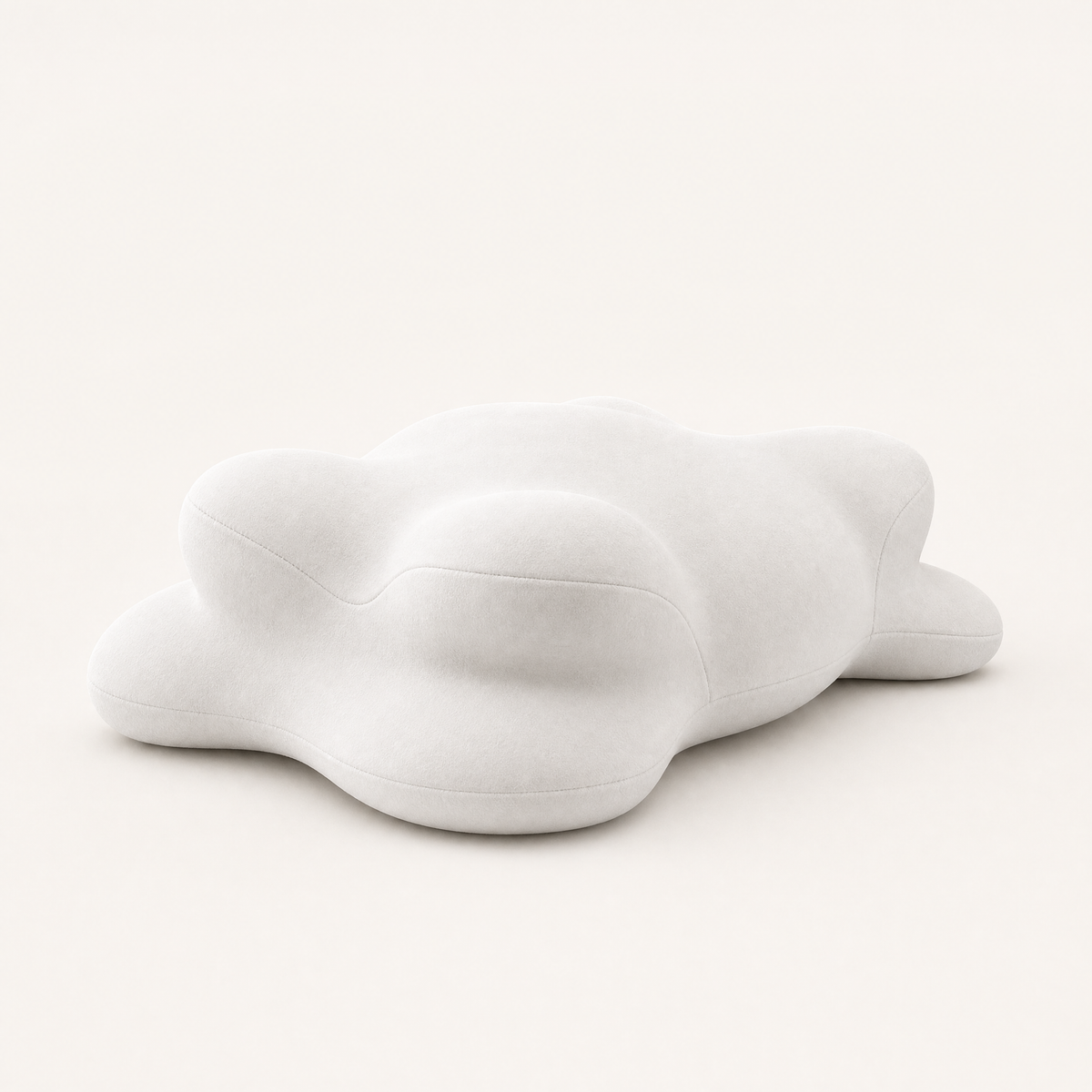 No Snore Cloud Pillow side profile, two heights
