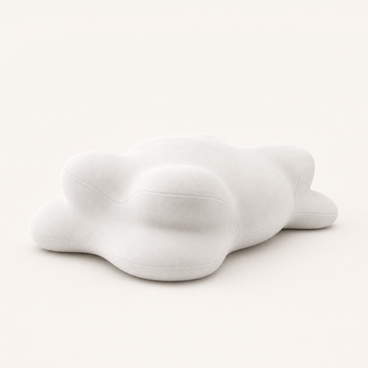 No Snore Cloud Pillow side profile, two heights