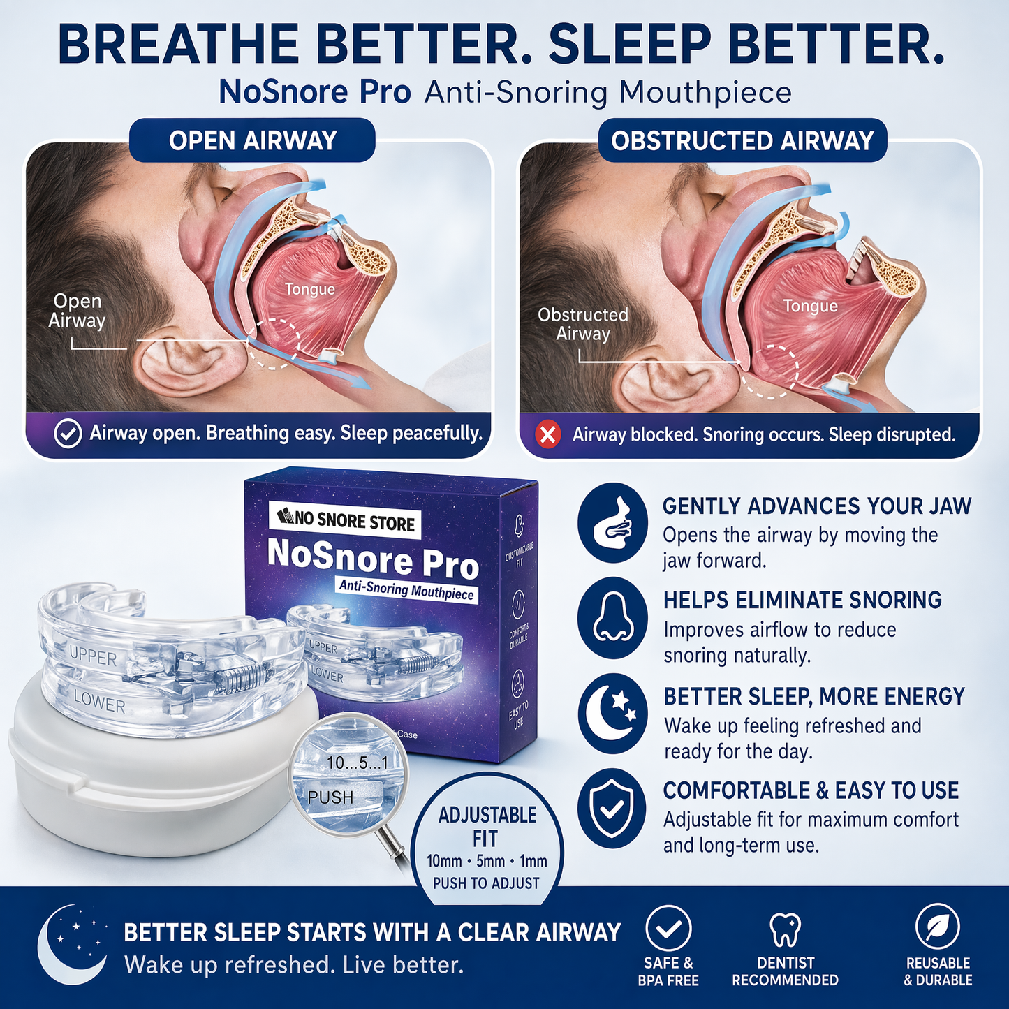 NoSnore Pro™ Anti-Snoring Mouthpiece